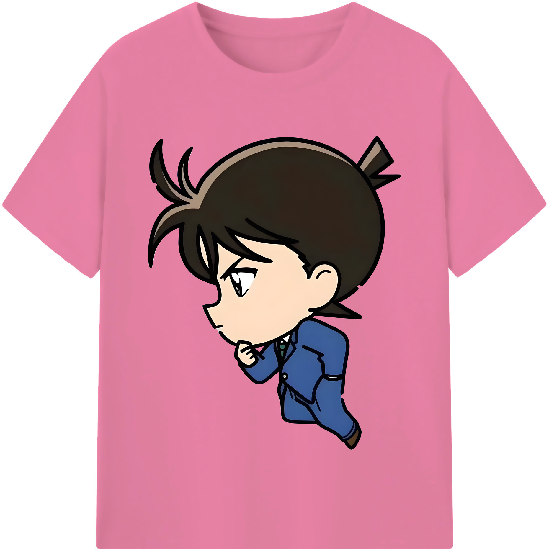 （画像用） 名探偵コナン 江戸川 コナン Detective Conan Conan Edogawa 綿100％半袖Tシャツ（フロントプリント）